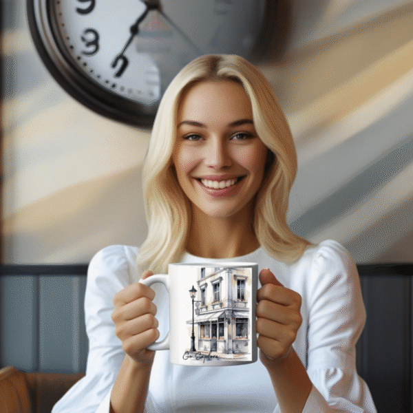 Premium White Ceramic Mug – Elegant 11oz Gift Cup for Coffee & Tea Lovers