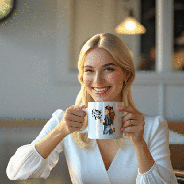 Travel Adventure Mug – 11oz White Ceramic Cup for Wanderlust Coffee & Tea Lovers